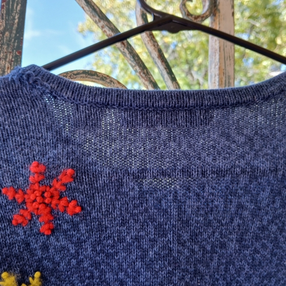 CLASSICS by Marisa Christina - Christmas Ice Skaters - Blue Button Cardi… - Picture 12 of 15